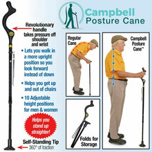 Load image into Gallery viewer, Safety Elderly Walking Stick Telescopic Canes Crutch Staff Folding Grip Hiking Walk Mens posture cane hiking poles crutches