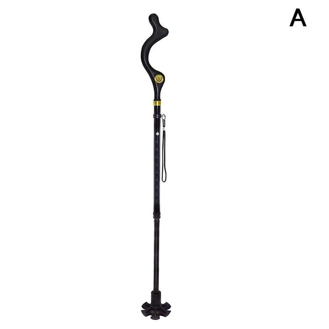 Safety Elderly Walking Stick Telescopic Canes Crutch Staff Folding Grip Hiking Walk Mens posture cane hiking poles crutches